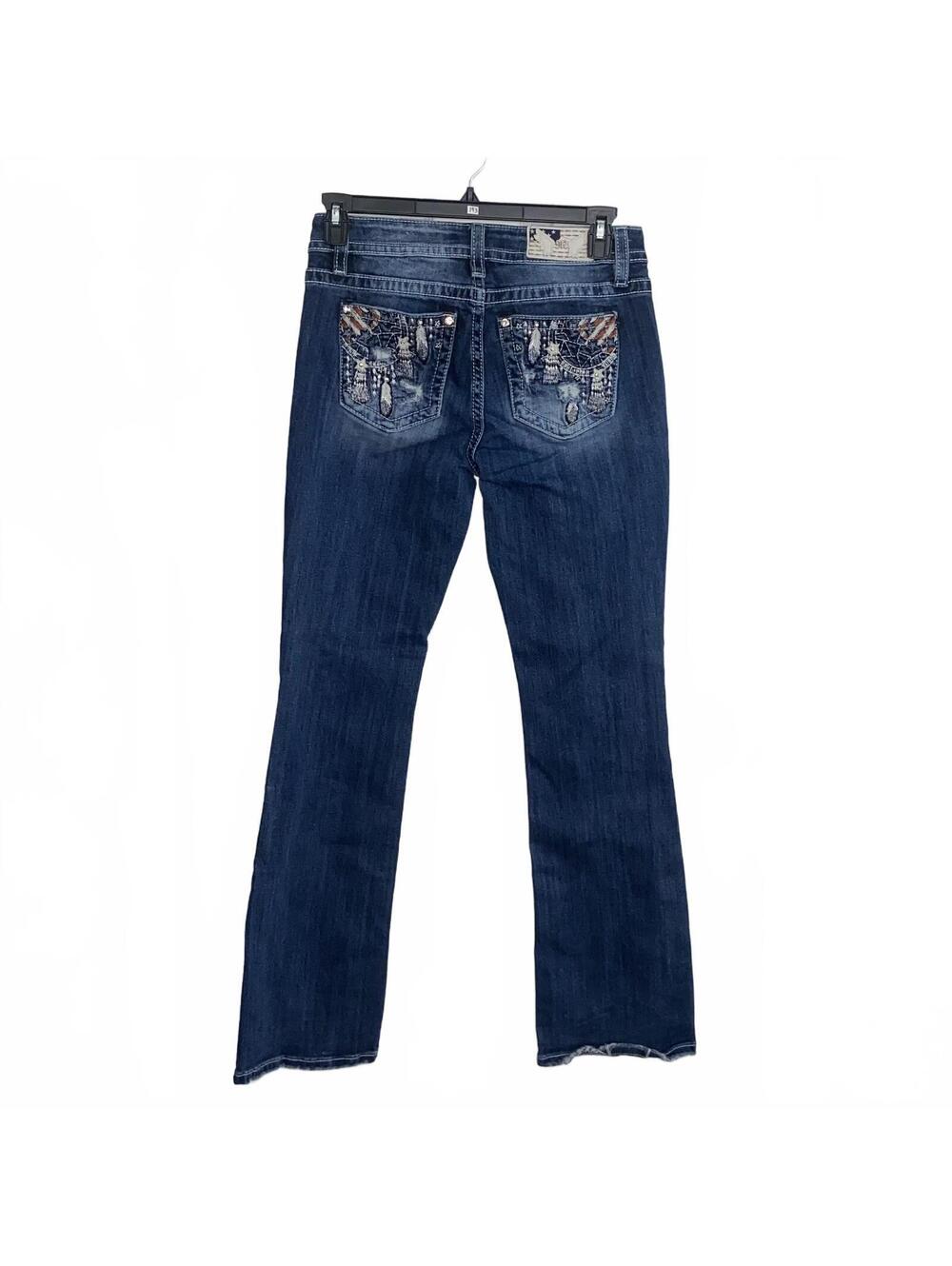 Miss Me Mid Rise Bootcut Jeans 30 Americana Y2K Western Bling Denim Fashion